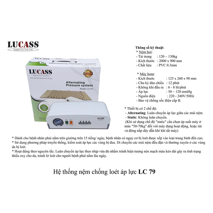 ĐỆM KHÍ CHỐNG LỞ LOÉT LUCASS LC-79