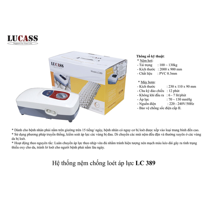 ĐỆM KHÍ CHỐNG LỞ LOÉT LUCASS LC-389