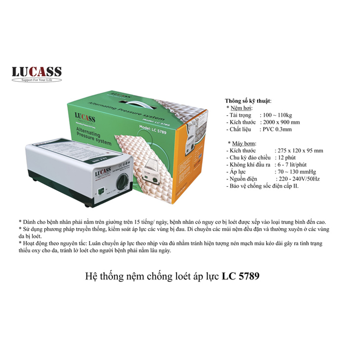 ĐỆM KHÍ CHỐNG LỞ LOÉT LUCASS LC-5789
